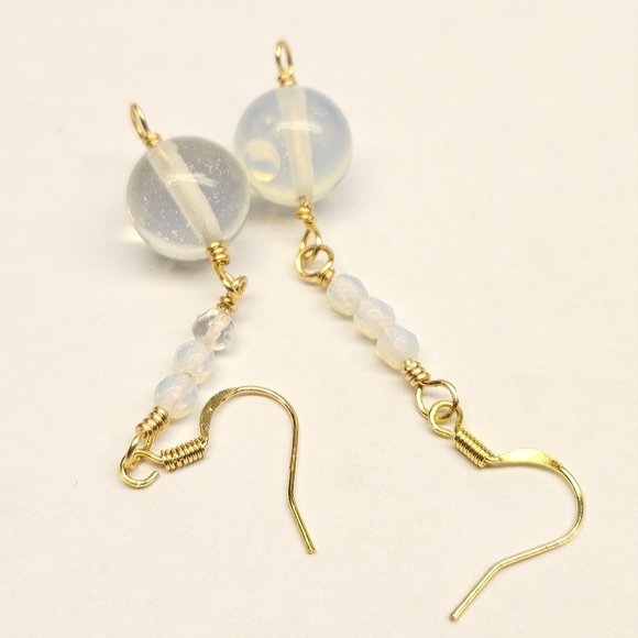 Opalite Beaded Earrings - Picture 6 of 7